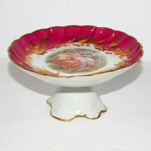 Limoges Loving Women Cherub Footed Tray